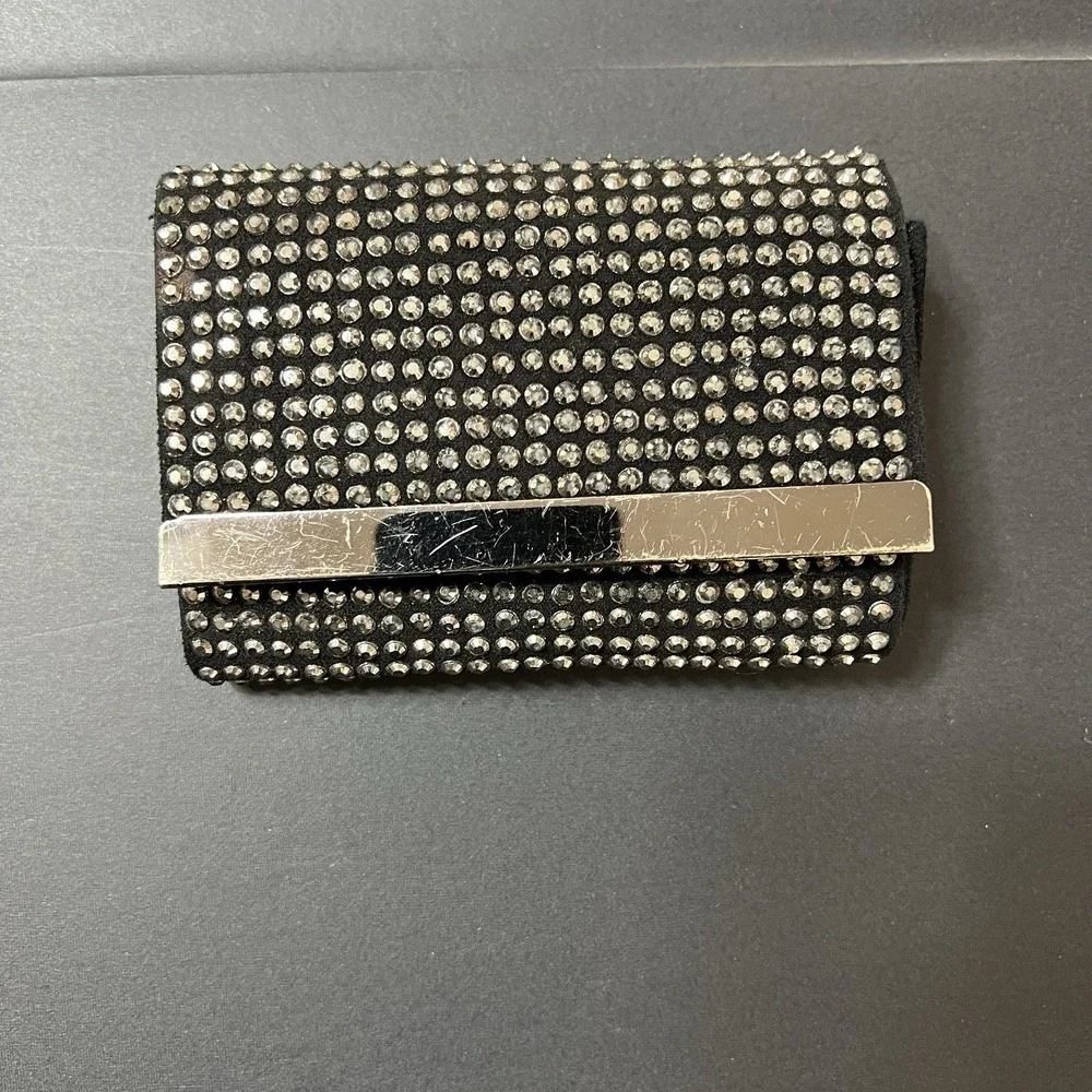 BCBG Maxazria Black Clutch with Removable Shoulder Chain Strap